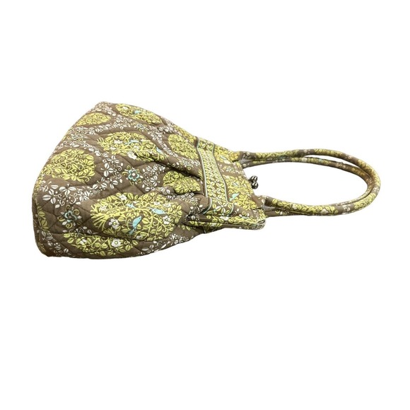 Vera Bradley Alice Sitting In A Tree Bag Blue Birds Green Brown Kiss Lock Purse - Picture 4 of 14